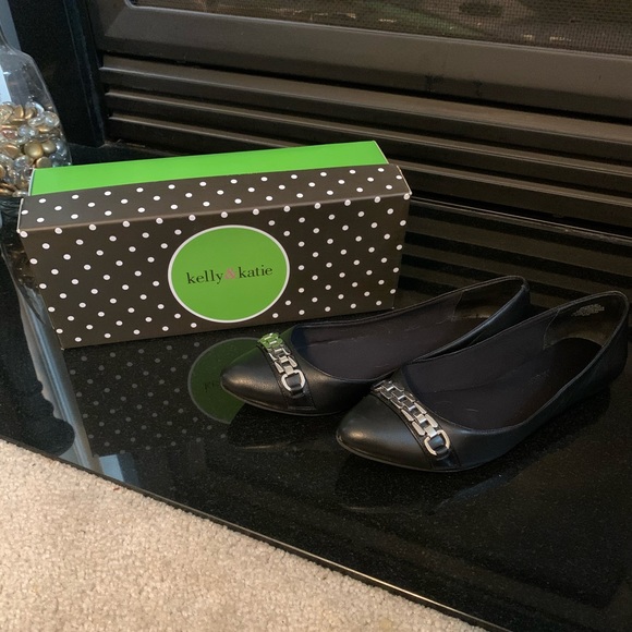 KELLY & KATIE BLACK MAYFAIR FLATS 8.5 - Picture 1 of 5